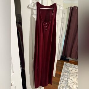 Pink Lily Deep Red Sleeveless Maxi Dress